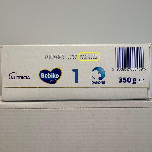 Bebiko nutriFLOR EXPERT 600g350g - na dole opakowania